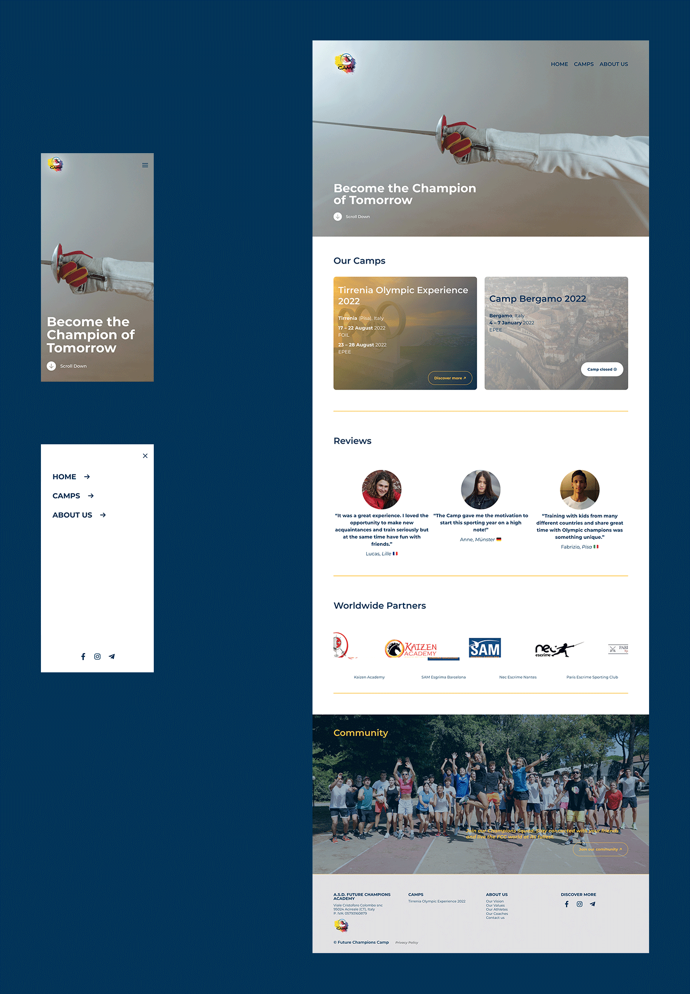 Future Champions Camp Home Page